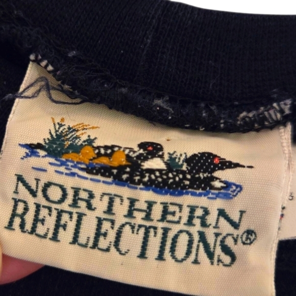Vintage Northern Reflections Sweatshirt Country Cottage Granny Bird House Medium - Picture 4 of 6